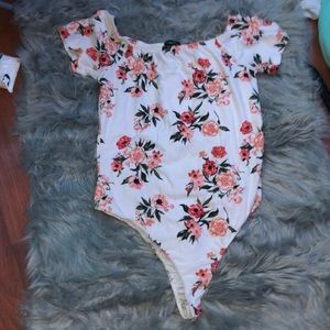 Rue21 floral off shoulder body suit